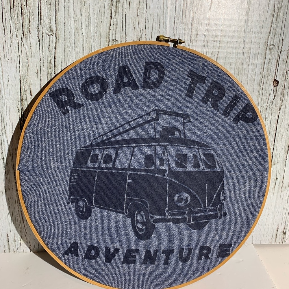 VW Volkswagen Road Trip Adventure Tee shirt Hoop Art
